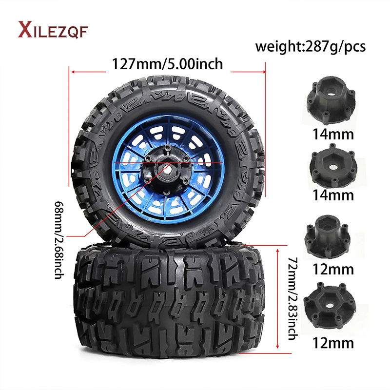 XILEZQF, juego de 4 neumáticos - Rc Hobby Trucks reseña y precio