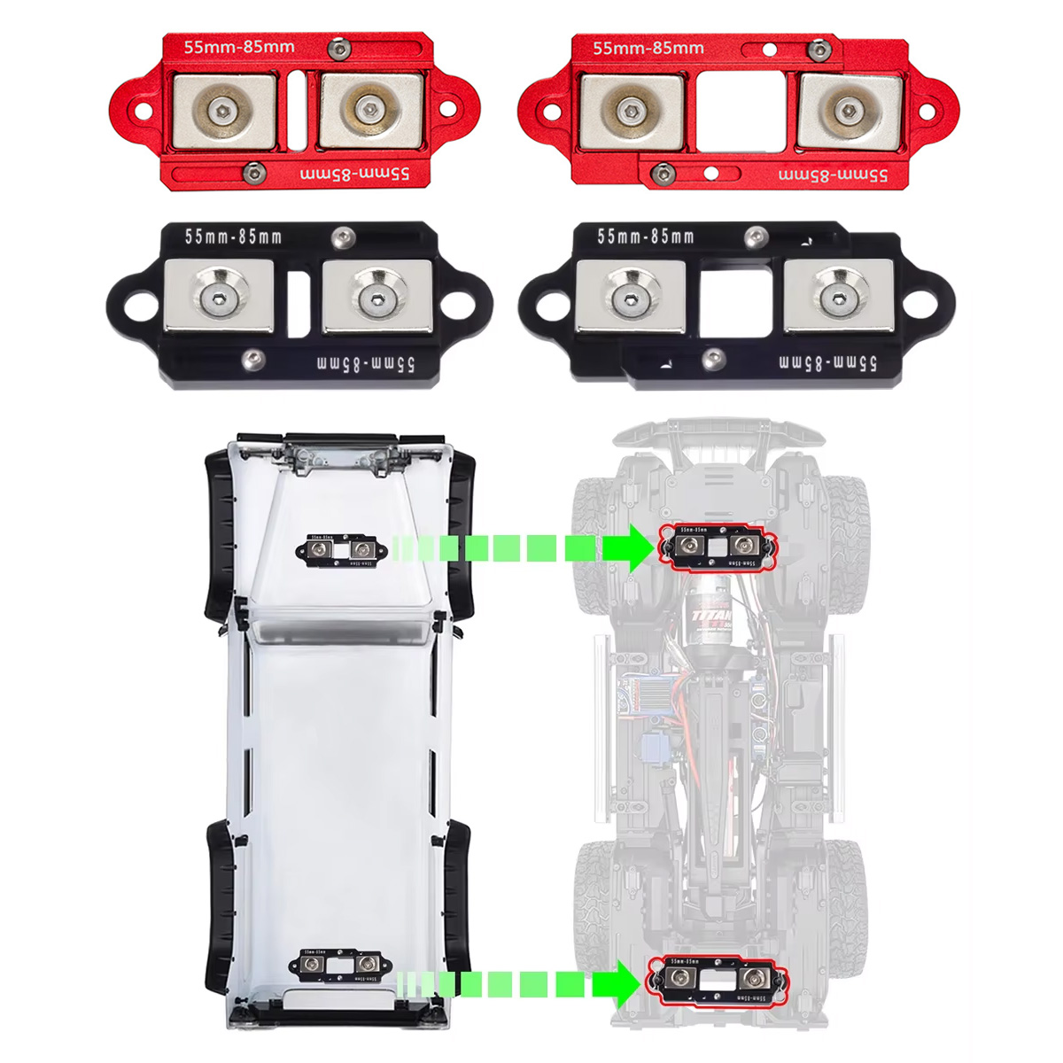 4 Uds 55-85mm postes magnético - Body Shell Rc reseña y precio